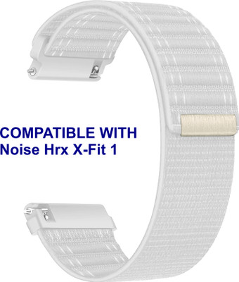 ACM WSM39A20WT2326 Watch Strap Nylon Soft 20mm for Noise Hrx X-Fit 1 Smartwatch White Smart Watch Strap(White)