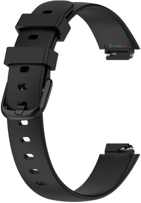 CellFAther Silicone Sports Strap Compatible with Fitbit Inspire 3 Replacement large size Smart Band Strap(Black)