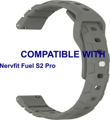 ACM WSM30R20GY3915 Watch Strap Silicone Belt 20mm for Nervfit Fuel S2 Pro Smartwatch Grey Smart Watch Strap(Grey)