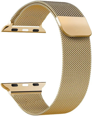 AOnes Magnetic Loop Watch Strap Slide 42mm 44mm 45mm 46mm 49mm for Maxima Urbane Fit Smart Watch Strap(Gold)