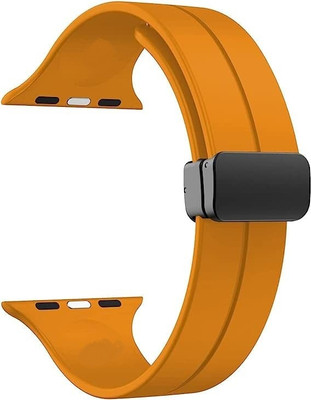 Hamz Effortless Style 41/40/38mm with Magnetic Silicon Smart iwatch Straps Smart Watch Strap(Orange)