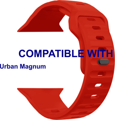 ACM WSM27O40RD1696 Sliding 44mm 49mm Watch Strap Sports Silicone Belt for Urban Magnum Smartwatch Red Smart Watch Strap(Red)