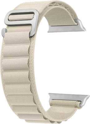 ACM Sliding Watch Strap Nylon Hook for Flix Beetel S12 Pro Talkon Smartwatch White Smart Watch Strap(White)