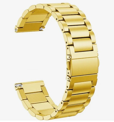 Melfo SS Strap Compatible with Noise Hrx X-Fit 1 Smart Watch Strap(Gold)