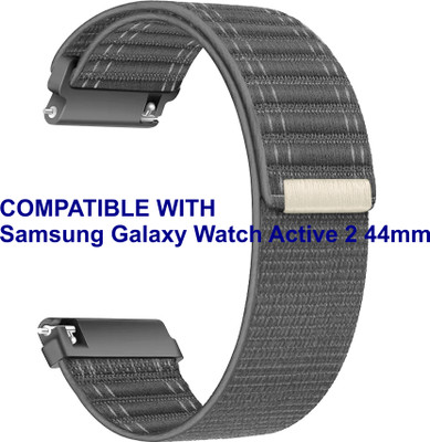 ACM WSM39A20GY1194 Watch Strap Nylon Soft 20mm for Samsung Galaxy Watch Active 2 44mm Smartwatch Grey Smart Watch Strap(Grey)