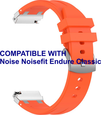ACM WSM36X22OR1165 Watch Strap Metal Hook Silicone 22mm for Noise Noisefit Endure Classic Smartwatch Orange Smart Watch Strap(Orange)