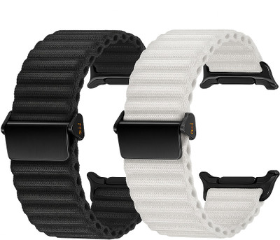 TechAwake Rugged Nylon Trail Straps for Galaxy Watch Ultra (Pack of 2) Smart Watch Strap(Mullti Color)