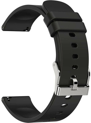 Melfo Soft Silicone Strap Compatible with Noise ColorFit Icon 3 Smart Watch Smart Watch Strap(Black)