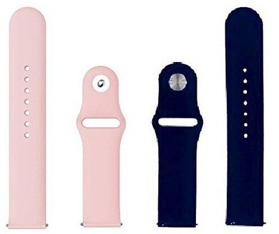 BLACK LOVIES 20 MM Soft Silicon Smartwatch Strap Compatible With BO_AT Wave Pro 47. Smart Watch Strap(Pink, Blue)