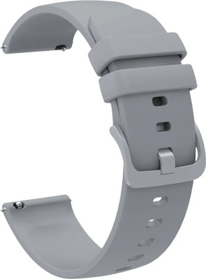 ACM Watch Strap Silicone Color Hook for Fastrack Reflex Jupiter Pro Smartwatch Belt Band Grey Smart Watch Strap(Grey)