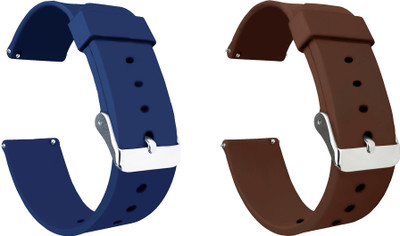 ACM Pack of 2 Watch Strap for Boat Blaze Smartwatch (Blue/Brown) Smart Watch Strap(Mullti Color)