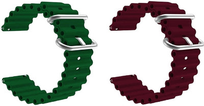 BLACK LOVIES 20 mm Ocean Smart Watch Band Strap Belt Smart Watch Strap(Green, Purple)
