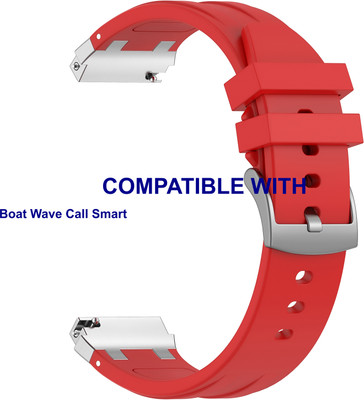 ACM WSM36X22RD3890 Watch Strap Metal Hook Silicone Belt 22mm for Boat Wave Call Smart Smartwatch Red (ONLY SUITABLE FOR LARGE WRIST SIZE) Smart Watch Strap(Red)