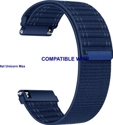 ACM WSM39A22BL3864 Watch Strap Nylon Soft 22mm for Itel Unicorn Max Smartwatch Blue Smart Watch Strap(Blue)