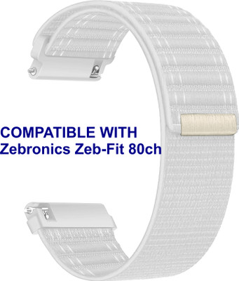 ACM WSM39A20WT2354 Watch Strap Nylon Soft 20mm for Zebronics Zeb-Fit 80ch Smartwatch White Smart Watch Strap(White)