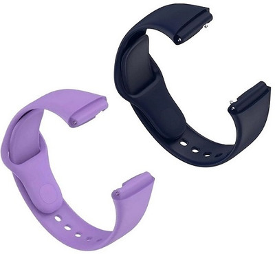 RUPELIK Silicone Wrist Watch Band Strap Compatible with Redmi Watch 3 Lite / 3 Active Smart Watch Strap(Purple, Blue)