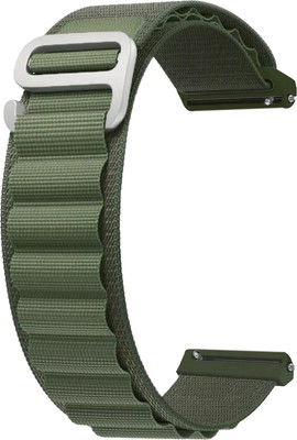 ACM Watch Strap Nylon Hook for Boult Striker Smartwatch Green Smart Watch Strap(Green)