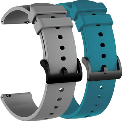 TRENDINGVIEW 22mm Quick Release Smartwatch Strap | Soft Silicone Belt for All 22 mm Watches (Pack of 2) Smart Watch Strap(Mullti Color)