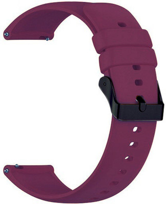 Melfo Black Clip Rubber Strap Compatible with Fireboltt Almighty BSW013 Smart Watch Strap(Red, Brown)