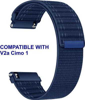 ACM WSM39A20BL2304 Watch Strap Nylon Soft 20mm for V2a Cimo 1 Smartwatch Blue Smart Watch Strap(Blue)
