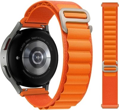 ankSONline 22mm Adjustable Nylon Metal Sport Smart Watch Strap(Orange)