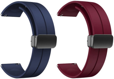 AOnes Pack of 2 Silicone Belt Magnetic Folding Buckle for Boult Drift+ Bluetooth Calling, 1.85 Inch Watch Belt Smart Watch Strap(Blue, Red) AOnes Pack of 2 Silicone Belt Magnetic Folding Buckle for Boult Drift+ Bluetooth Calling, 1.85 Inch Watch Belt Smart Watch Strap(Blue, Red)