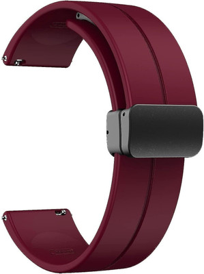 BLACK LOVIES 20MM Soft Silicon Magnetic Buckle Smart Watch Strap(Purple)