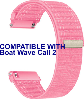 ACM Watch Strap Nylon Soft 22mm for Boat Wave Call 2 Smartwatch Pink M39 Smart Watch Strap(Pink)