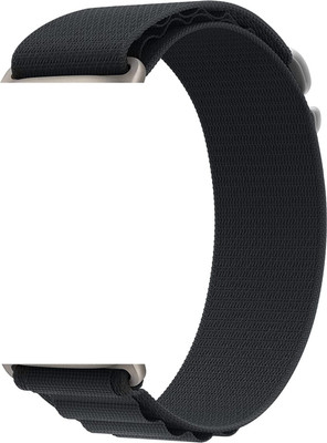 Hamz Smart iWatch 2023 Edition Elevate Your Style with Alpine Loop Velcro Straps in 41/40/38mm Smart Watch Strap(Black)