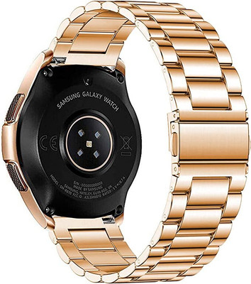 Maruti Enterprise 22 mm Stainless Steel Heavy Metal Chain Strap with Dual Lock Clasp Smart Watch Strap(Gold)