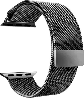 CEDO XPRO Magnetic Lock Milanese iWatch Strap For series 1/2/3/4/5/6 & SE Compatible For 41mm/40mm/38mm Stainless Steel Smart Watch Strap(Black)