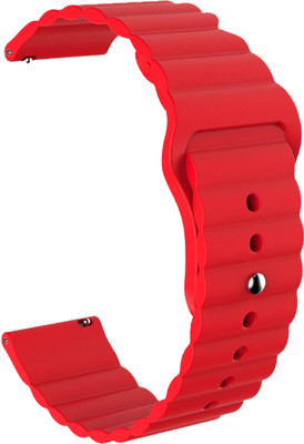 ACM Watch Strap Wave Belt for Aeofit Atlas Smartwatch Band Red Smart Watch Strap(Red)