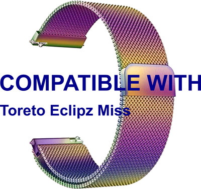 ACM WSM4M22CFL5040 Watch Strap Magnetic Belt 22mm for |Toreto Eclipz Miss Smartwatch Colorful Smart Watch Strap(Mullti Color)