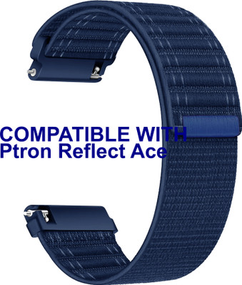 ACM Watch Strap Nylon Soft 20mm for Ptron Reflect Ace Smartwatch Blue M39 Smart Watch Strap(Blue)