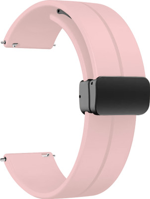 ACM Watch Strap Magnetic Clasp for Noise Noisefit Core 2 Buzz Smartwatch Creame Pink Smart Watch Strap(Pink)