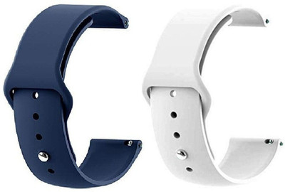 BLACK LOVIES 20 MM Soft Silicon Smartwatch Strap Compatible With No-ise Fit Evolve / Evolve 2 Smart Watch Strap(White, Blue)