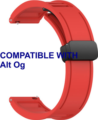 ACM WSM35W20RD2826 Watch Strap Magnetic Clasp 20mm for Alt Og Smartwatch Red Smart Watch Strap(Red)