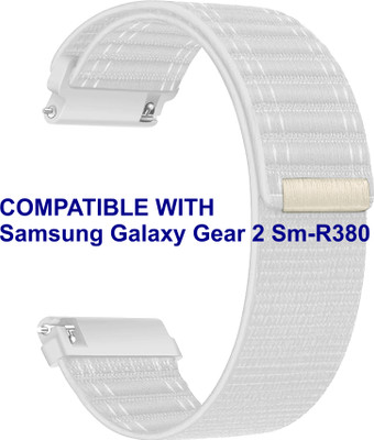 ACM WSM39A22WT1185 Watch Strap Nylon Soft 22mm for Samsung Galaxy Gear 2 Sm-R380 Smartwatch White Smart Watch Strap(White)