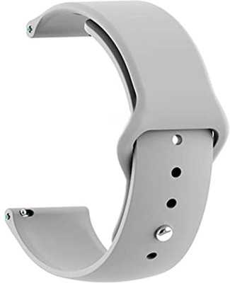 KHR Button silicon Strap 22mm Grey Smart Watch Strap(Grey)