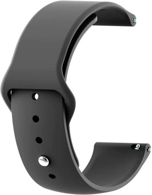 Melfo Silicon Strap Compatible with Pebble Vama Smart Watch Smart Watch Strap(Black)