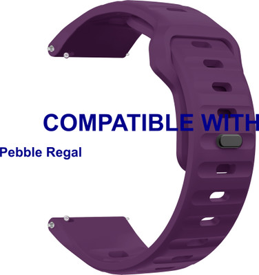 ACM WSM27O22PU3899 Watch Strap Sports Silicone Belt 22mm for New Pebble Regal Smartwatch Purple Smart Watch Strap(Purple)