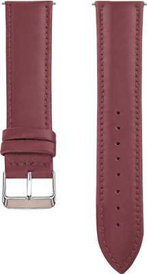ACM Watch Strap Leather Belt for Fastrack Optimus Smartwatch Band Brown Smart Watch Strap(Brown)