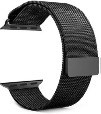 itup RB 45mm Magnetic Lock Metal Smart Watch Belt Strap for i7 Pro Max,W26,T55 Smart Watch Strap(Black)