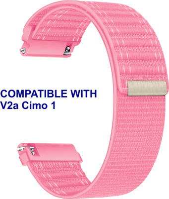 ACM WSM39A20PK2304 Watch Strap Nylon Soft 20mm for V2a Cimo 1 Smartwatch Pink Smart Watch Strap(Pink)