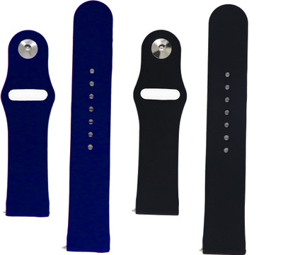 BLACK LOVIES 22 mm Soft Silicon Smartwatch Strap Compatible with Noice Color fit Ultra Smart Watch Strap(Black, Blue)