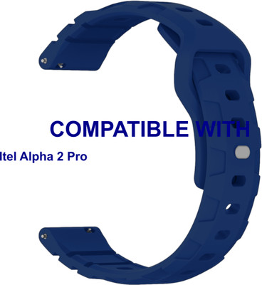ACM WSM30R22BL3894 Watch Strap Silicone Belt 22mm for Itel Alpha 2 Pro Smartwatch Blue Smart Watch Strap(Blue)