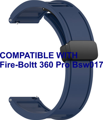 ACM WSM35W22DBL2453 Watch Strap Magnetic Clasp 22mm for Fire-Boltt 360 Pro Bsw017 Smartwatch Dark Blue Smart Watch Strap(Blue)