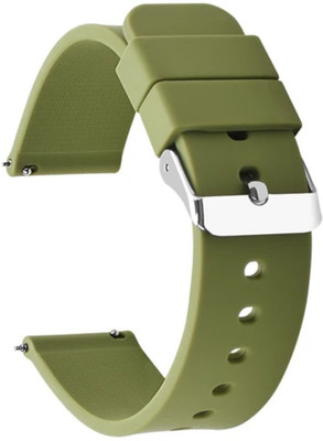 Zelfo Silicone Strap Compatible with Fireboltt Astro Smart Watch 22mm - 39 Smart Watch Strap(White, Green)