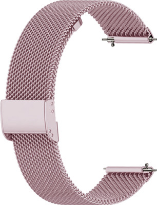 ACM Watch Strap Adjustable Metal for Play Playfit Slim Smartwatch Belt Rose Pink Smart Watch Strap(Pink)