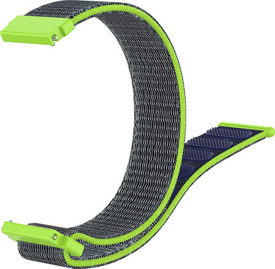 ACM Watch Strap Nylon Loop for Foxin Foxfit Active Smartwatch Green Smart Watch Strap(Green)
